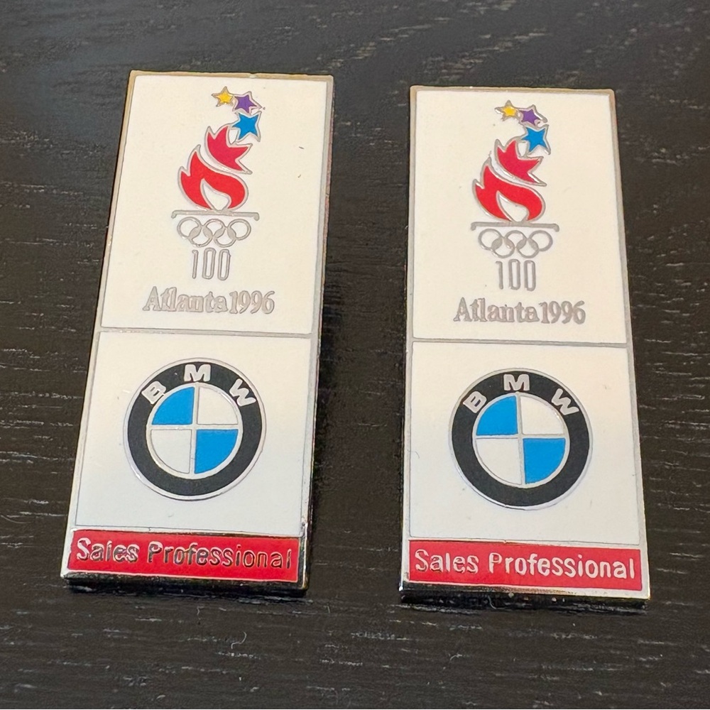 BMW 1996 Olympic Pins Set of 2